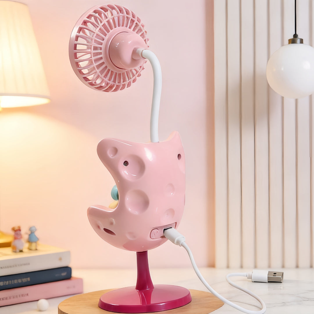 Ladies creative table fan with fun bear design Bowlift