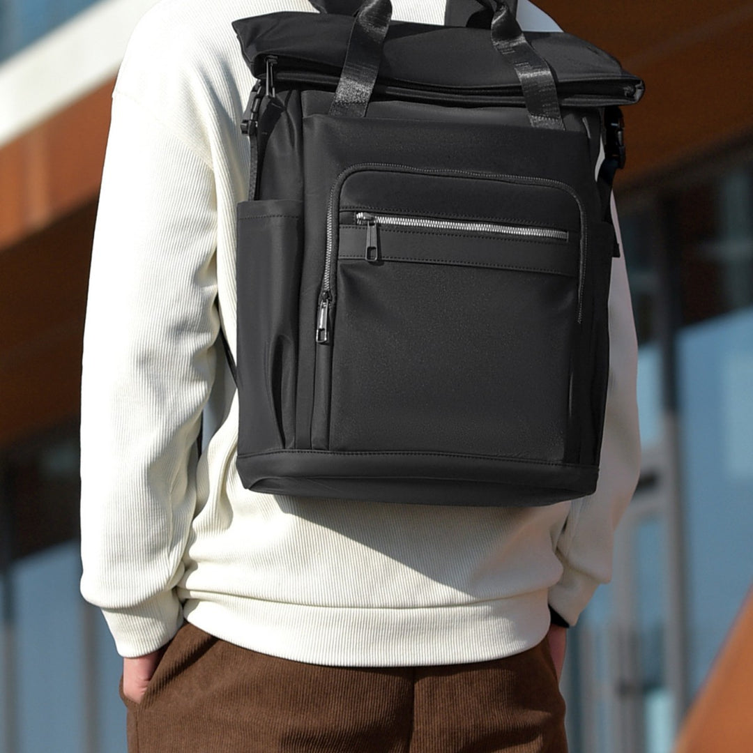 High-Capacity Waterproof Roll-Top Backpack Bowlift