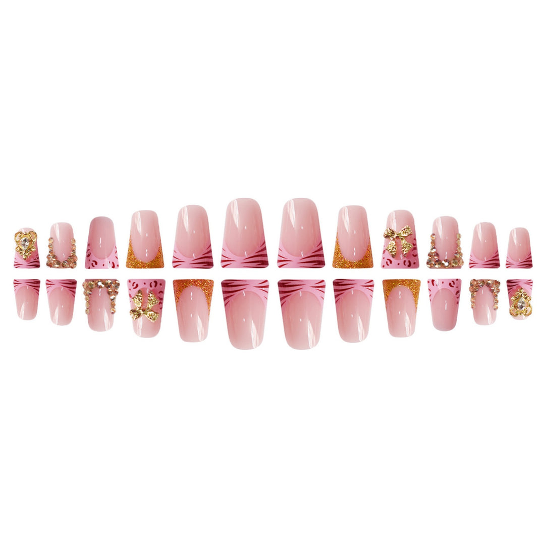 Decorative Gem-Embellished Press-On Nail Extensions Bowlift