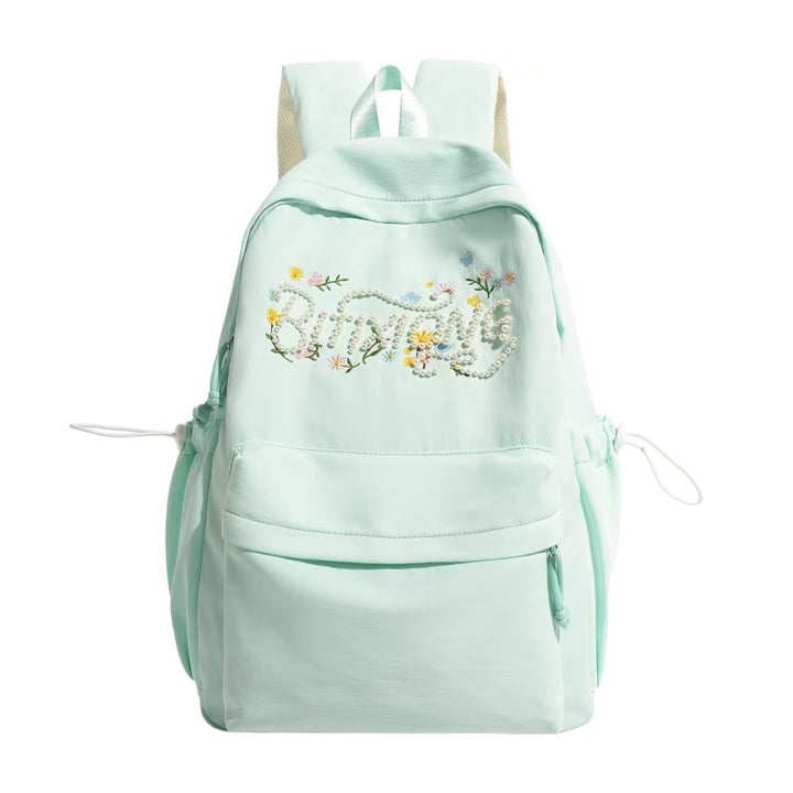 Embroidered Floral Detail Backpack Bowlift