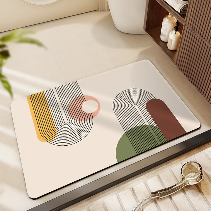 Geometric Patterned Anti-Fatigue Bath Mat Bowlift