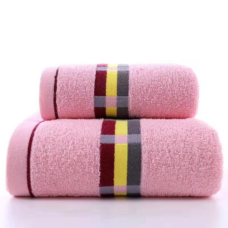 Women’s terry bath towel with elegant striped border Bowlift