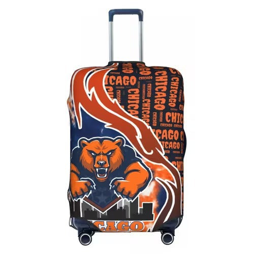 Unisex nan elastic luggage cover with football argyle pattern, tear-resistant stretch cover for trolley with handle and wheel openings Bowlift