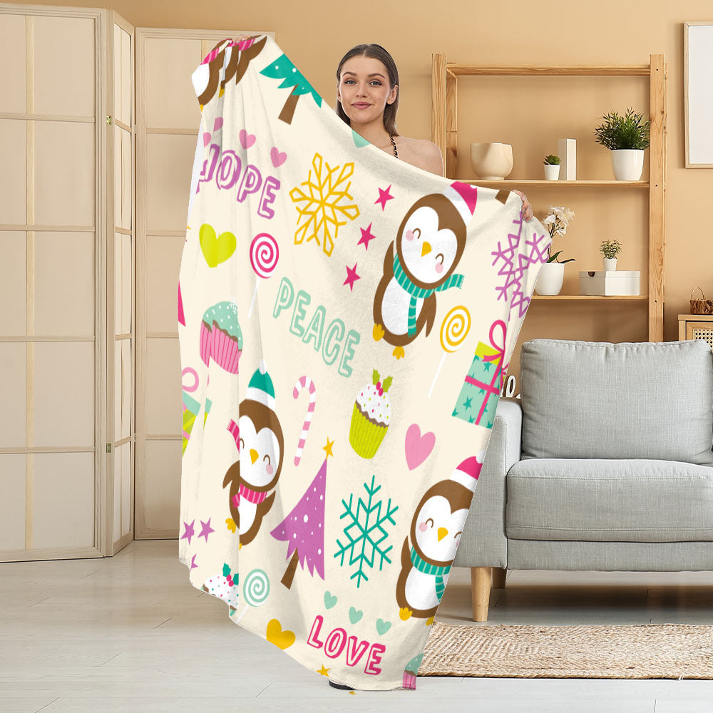 Cozy Halloween-Themed Fleece Blanket