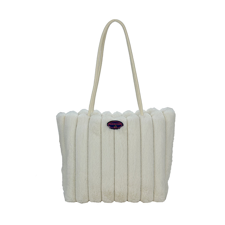 Plush Textured Tote Bag