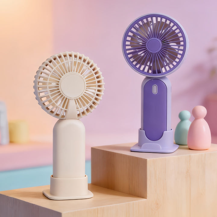 Women Portable USB Hand Fan with Flexible Stand Bowlift