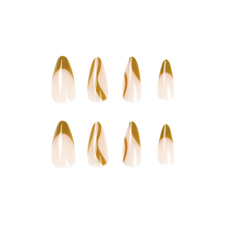 Artful stiletto nails with artistic design Bowlift