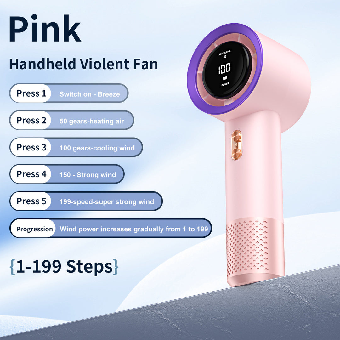 Unisex nan high-power digital handheld hair dryer with precise multi-step airflow Bowlift
