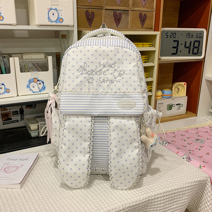 Cute Bunny Ear-Themed Backpack Bowlift