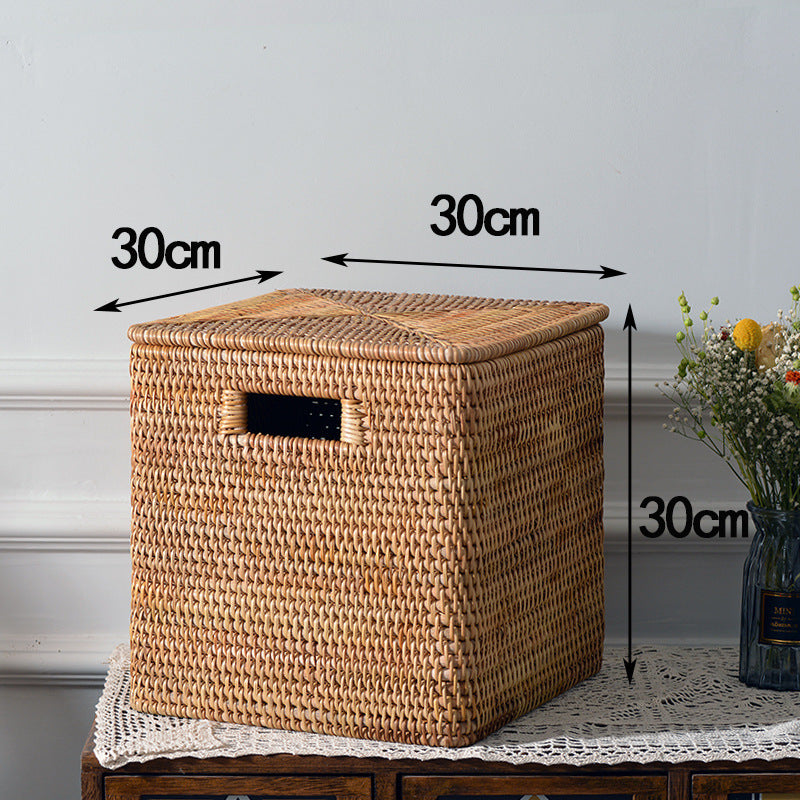 Women rectangular rattan storage basket Bowlift