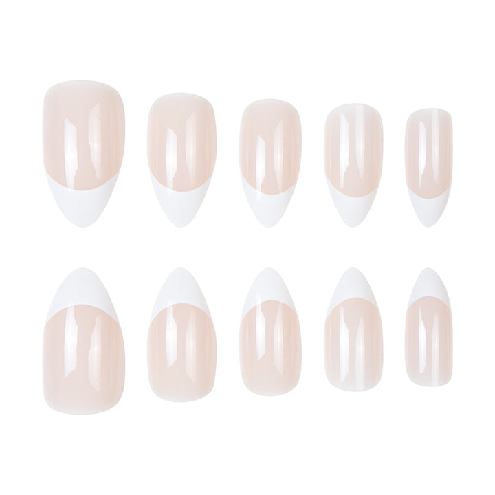 Elegant French Tip Stiletto Press-On Nails Bowlift 1789085334