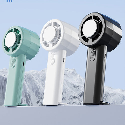 Unisex portable mini hand fan with USB-C charging port and integrated mist spray function Bowlift