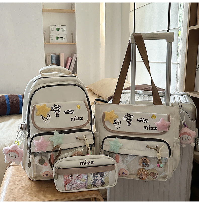 Whimsical Multi-Pocket Backpack Set Bowlift