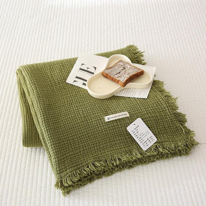 Women's cozy waffle textured blanket Bowlift