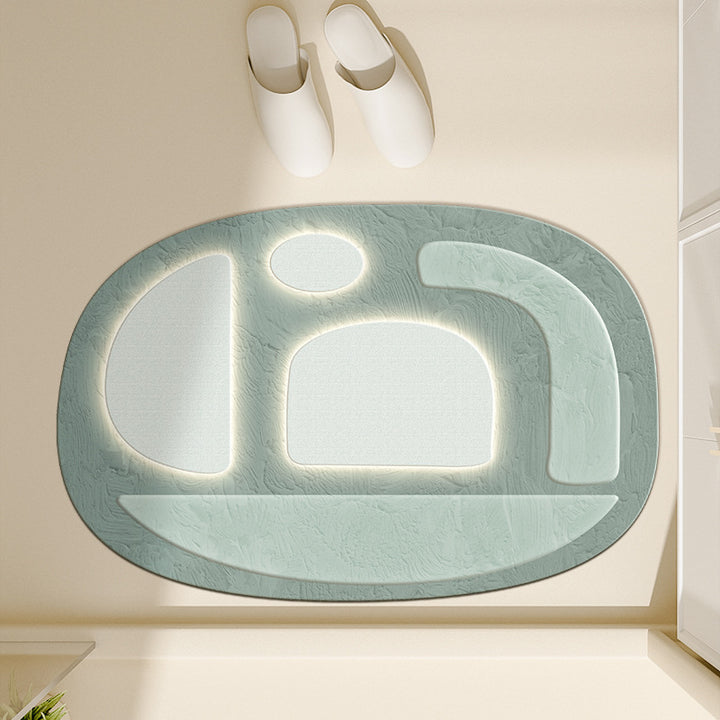 Floral-Inspired Decorative Bath Mat Bowlift