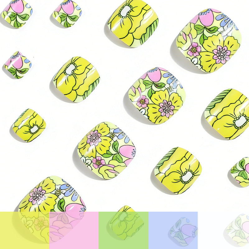 Decorative Floral Nail Art Bowlift