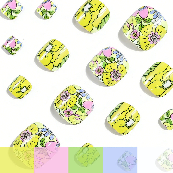 Decorative Floral Nail Art Bowlift