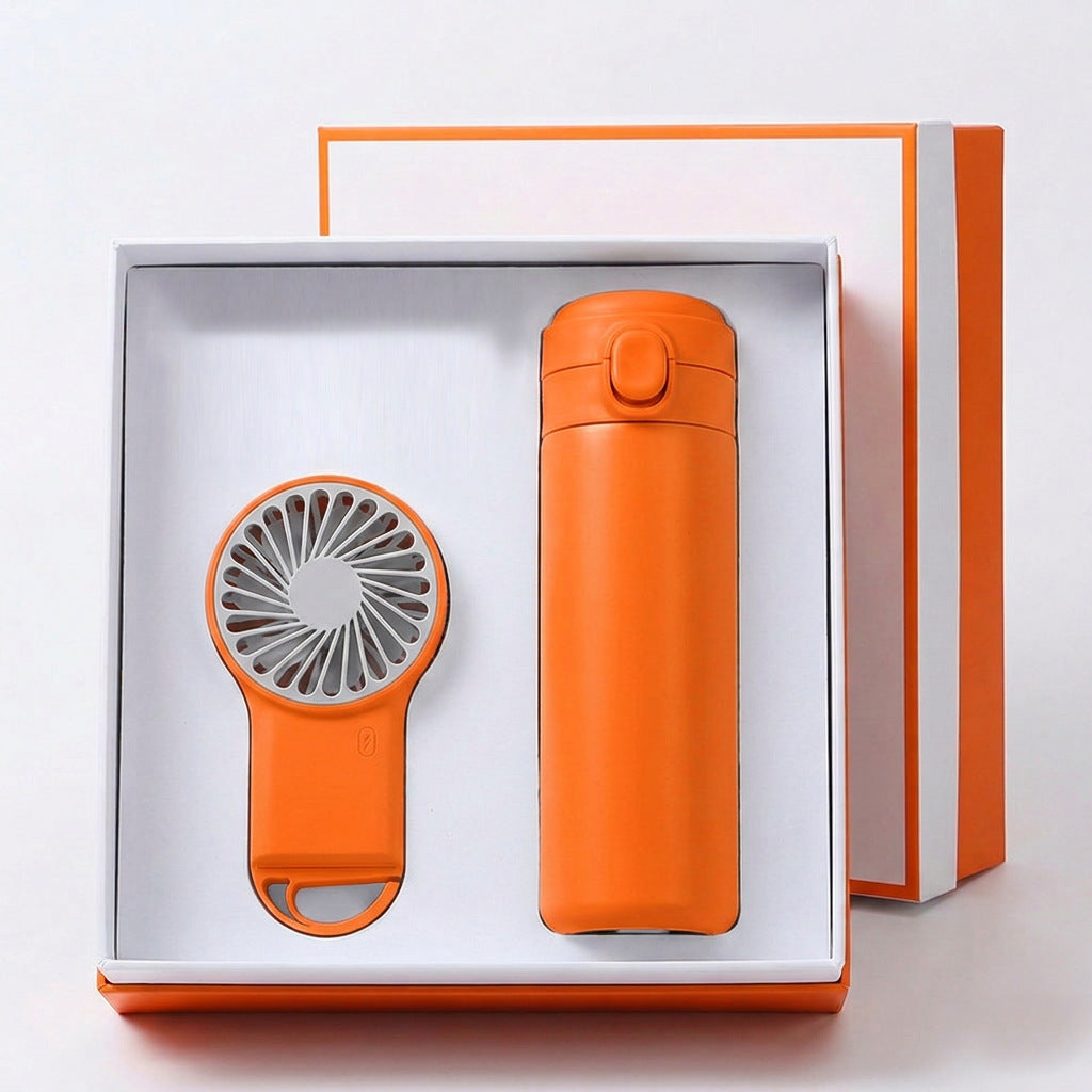 Unisex Portable Fan and Water Bottle Set Bowlift