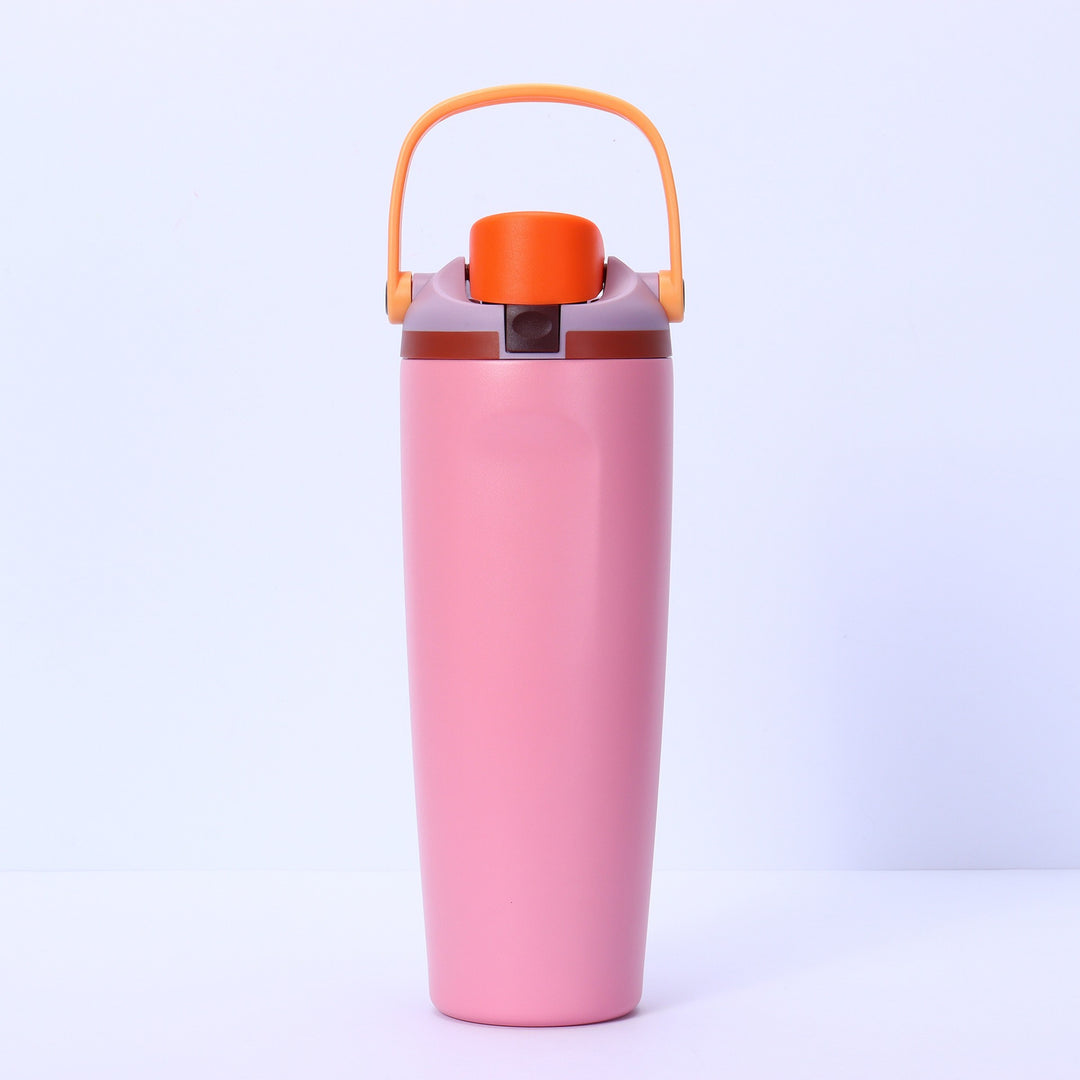 Women's insulated drinking bottle with ergonomic carry handle Bowlift