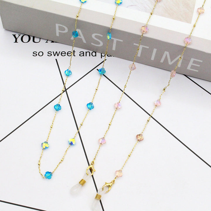 Elegant Crystal-Designed Eyewear Chain Bowlift