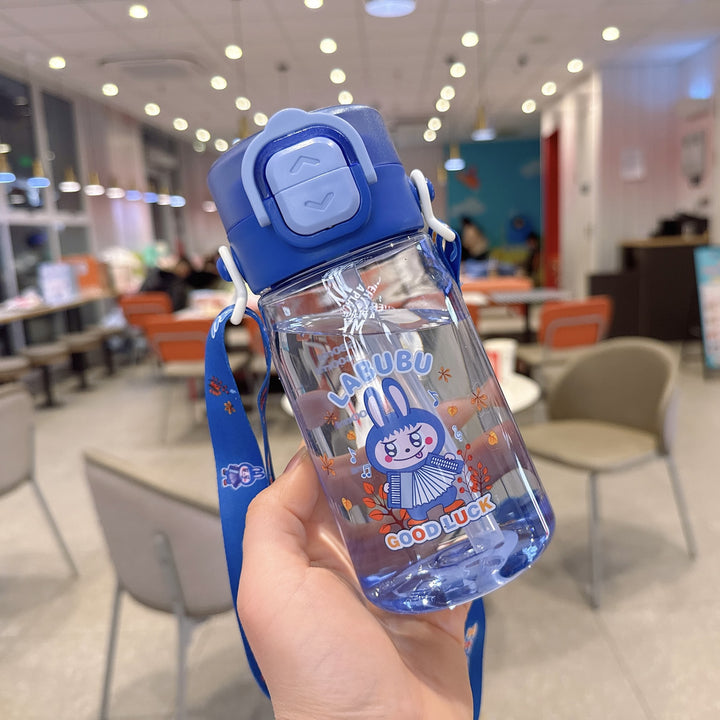 Women's Child-Safe Water Bottle with Practical Silicone Strap Bowlift