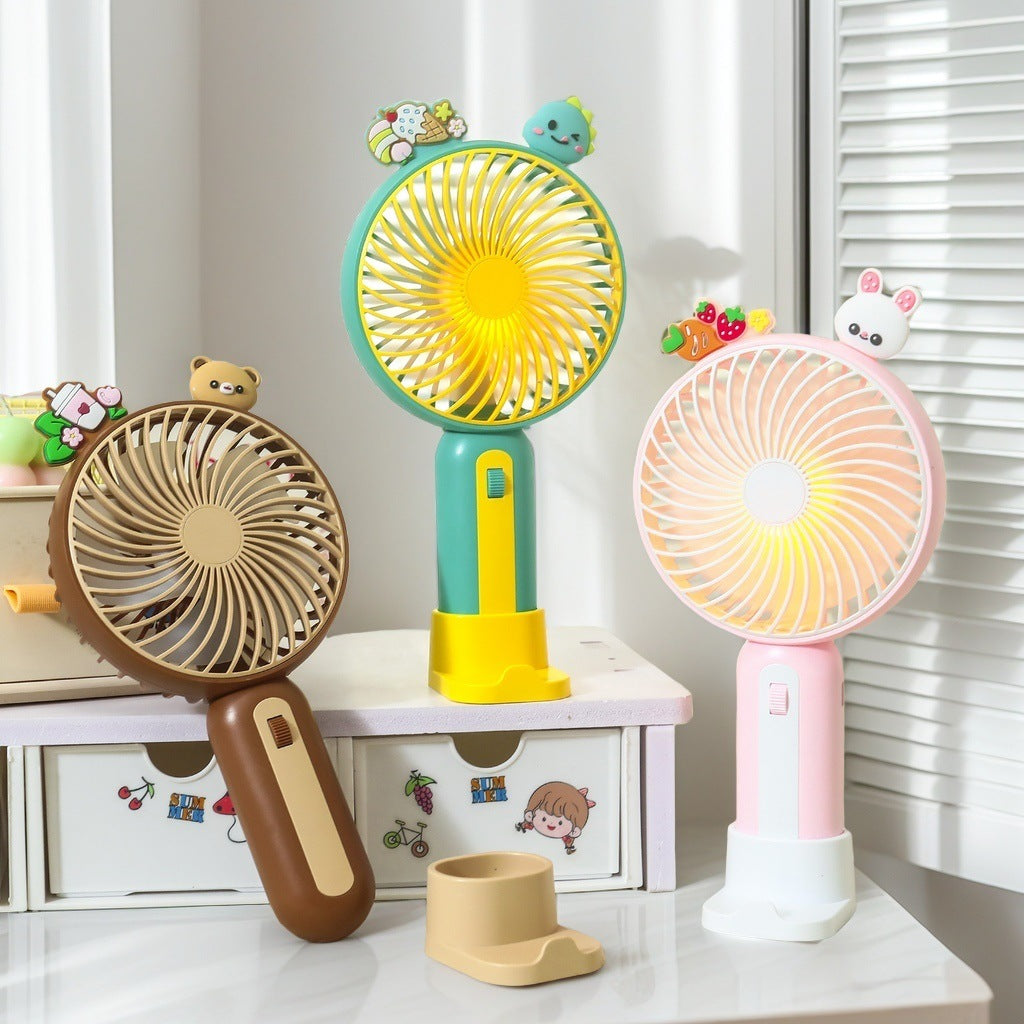 Women Portable Handheld Fan with Playful Animal Design Bowlift