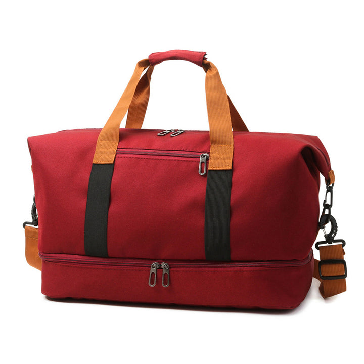Sporty travel bag with adjustable shoulder strap and organizer compartments Bowlift