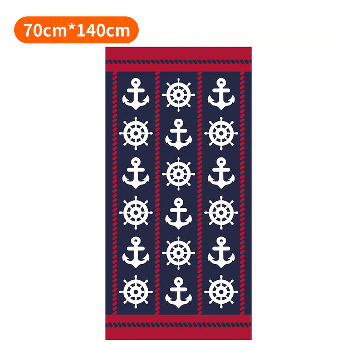 Beach towel with colorful stripe pattern Bowlift