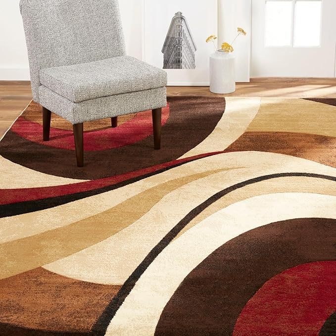 Abstract Swirl Area Rug
