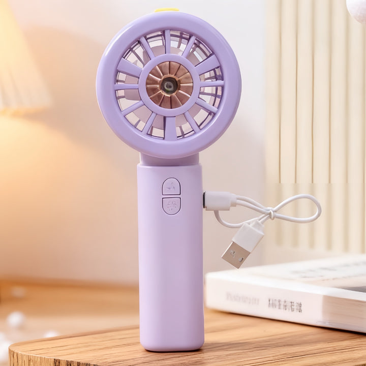 Women's Portable Mini Hand Fan with Spray Function Bowlift