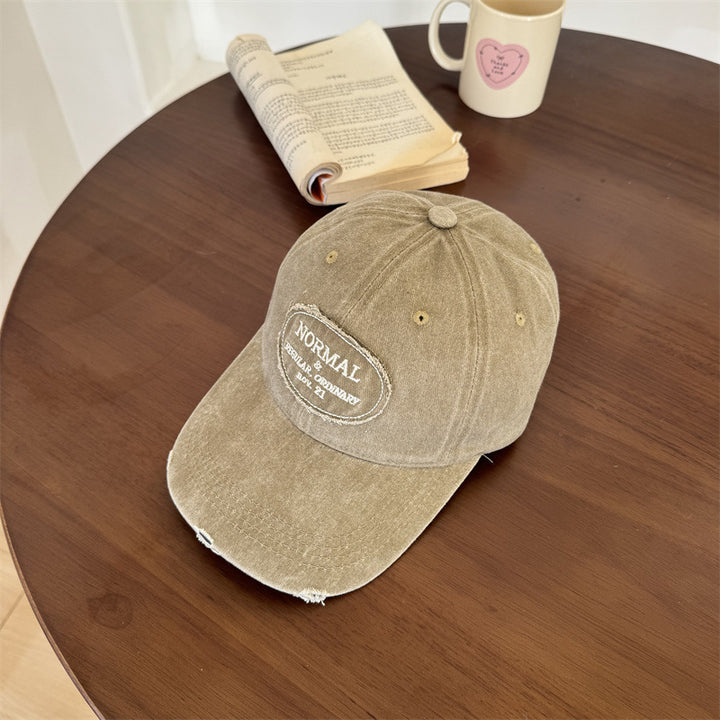 Men's Casual Distressed Cotton Baseball Cap Bowlift
