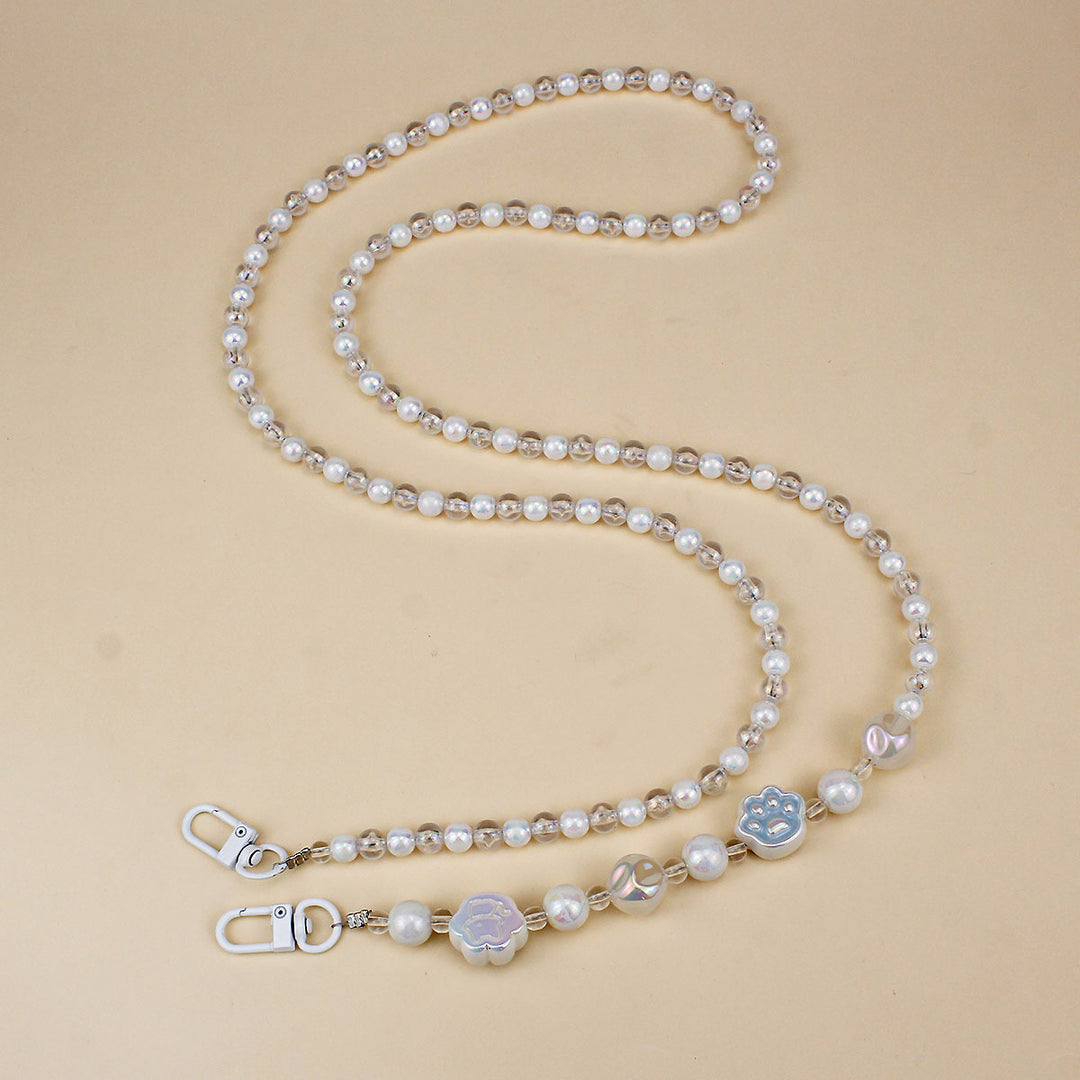Heart-Designed Beaded Eyewear Chain Bowlift