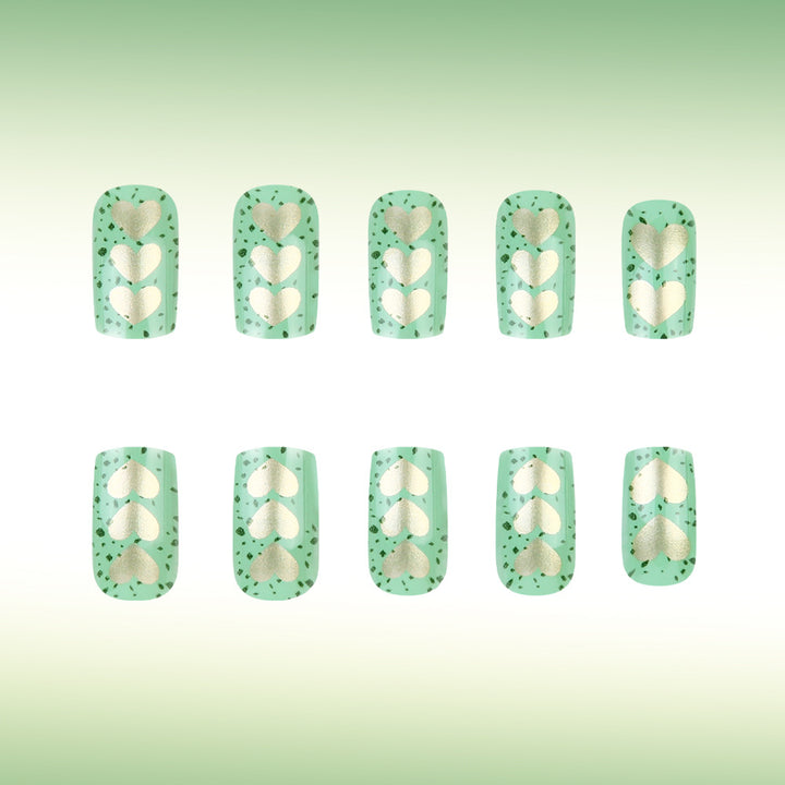 Artistic Heart-Embellished Nail Art Set Bowlift