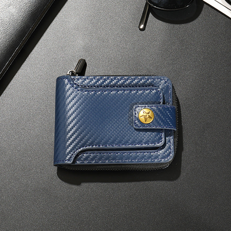 Compact Carbon Fiber Zip Wallet Bowlift