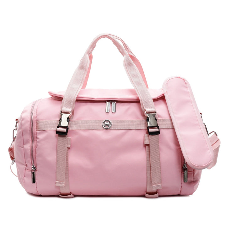 Sporty travel bag with adjustable shoulder strap and several compartments Bowlift
