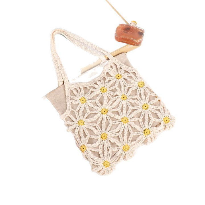 Handcrafted flower pattern shopper bag Bowlift