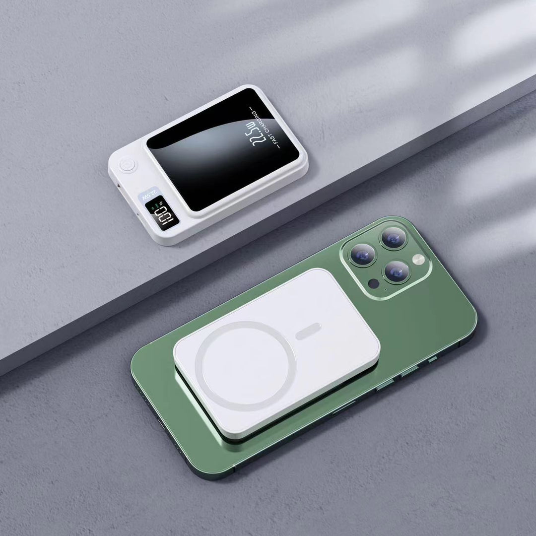 Portable power bank with intelligent LCD display and wireless charging function Bowlift