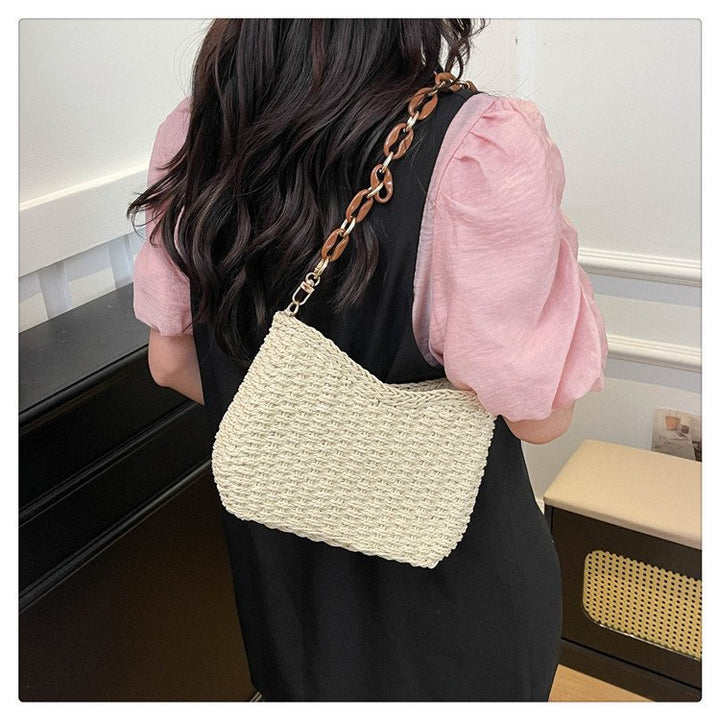 Fashionable Shoulder Bag Made of Braided Material Bowlift