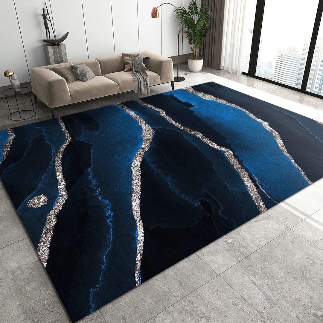 Luxurious Marble-Inspired Area Rug