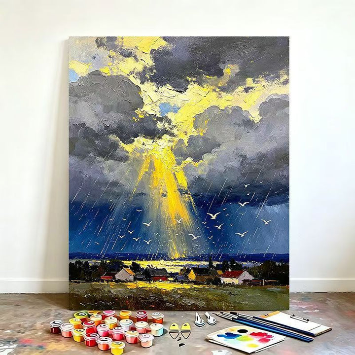 Scenic Rainbow Landscape Paint by Numbers Kit Bowlift