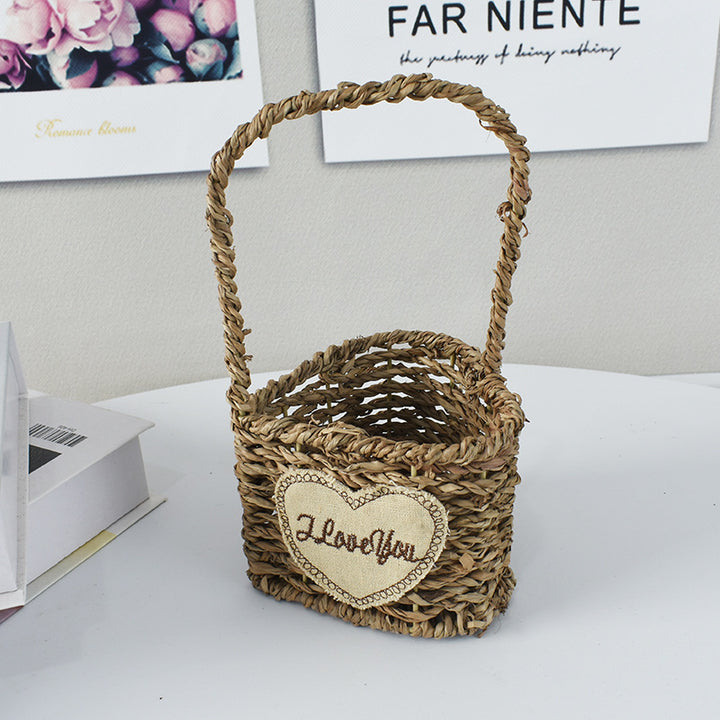 Handwoven Decorative Flower Basket Bowlift