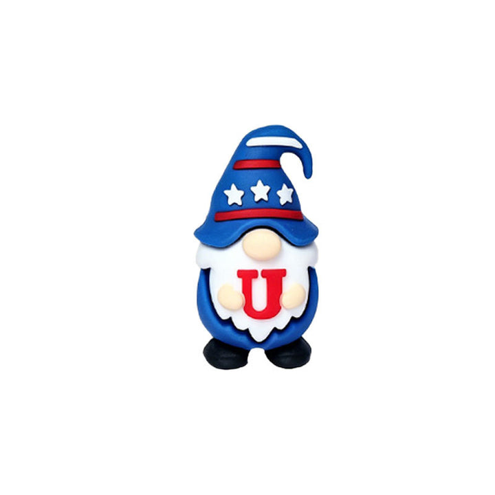 Unisex nan handcrafted decorative gnome set made of air-drying modeling clay with star and heart appliqué Bowlift