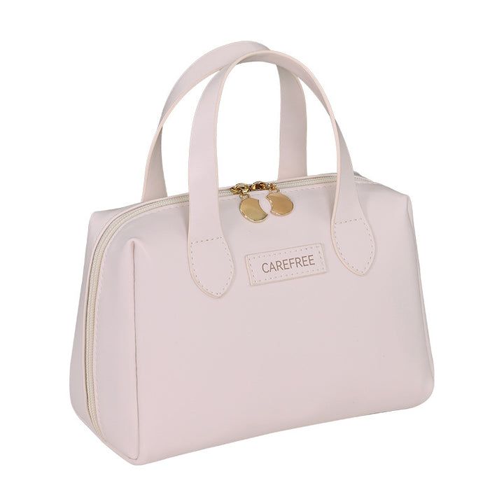 Cosmetic Organizer In Elegant Artificial Leather Bowlift