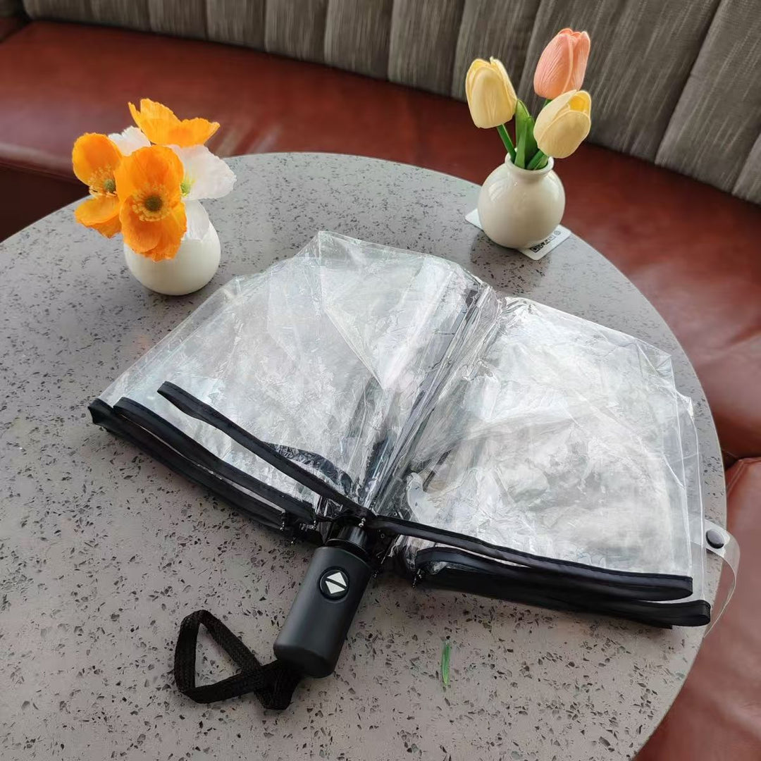 Ladies Transparent Rain Umbrella Bowlift