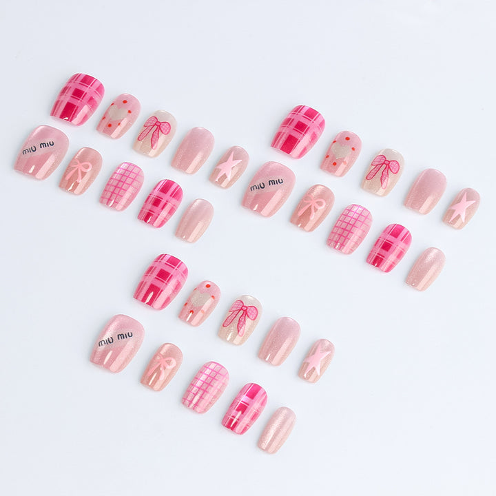 Decorative Press-On Nail Art Set Bowlift 1787542950