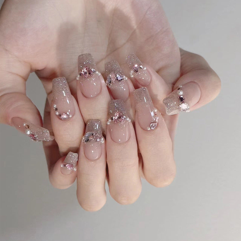 Ombre Press-On Nails with Glossy Finish Bowlift