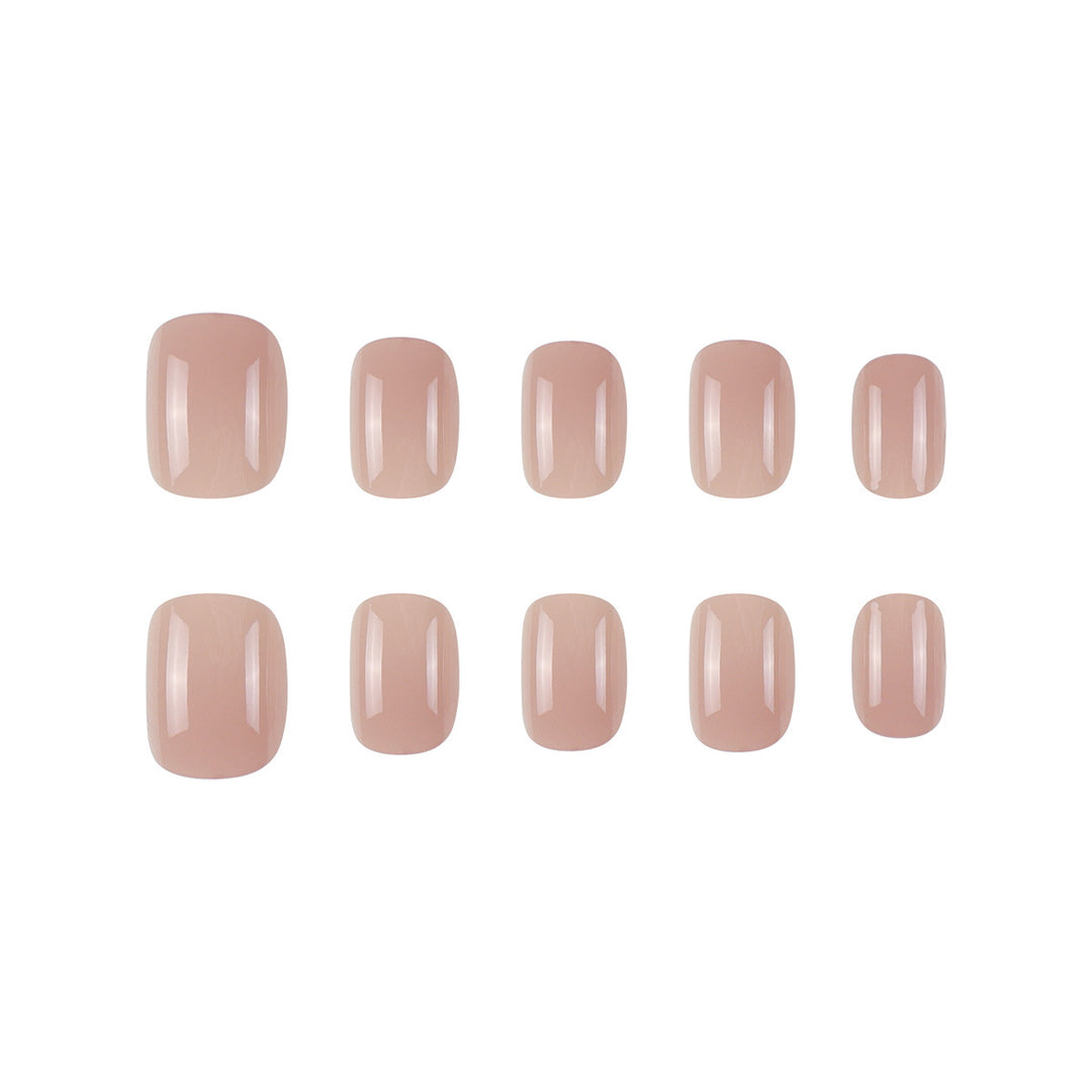 Elegant Glossy Press-On Nail Set Bowlift