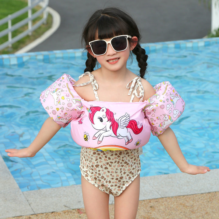 Women's Inflatable Swimming Aid with Colorful Flamingo Design Bowlift