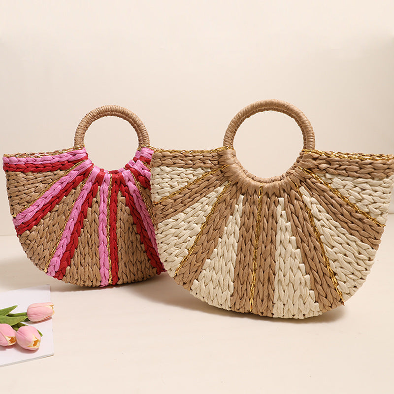 Trendy Tote Bag In Modern Wave Pattern Bowlift