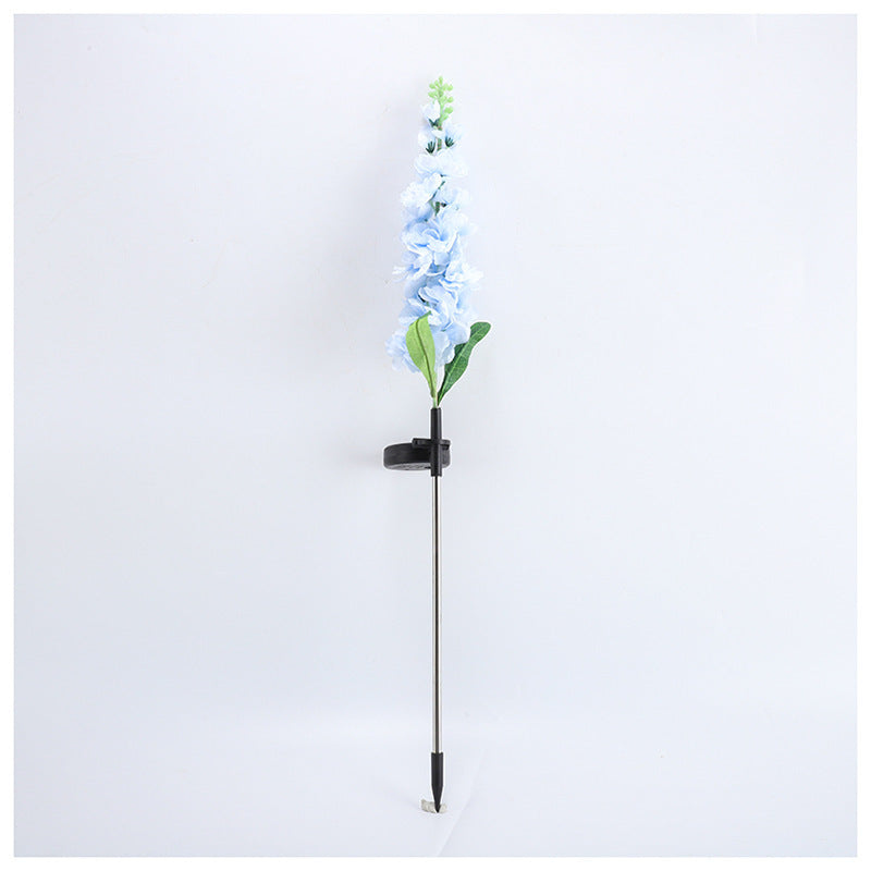 Decorative Tall Artificial Delphinium Garden Stake With Stainless Steel Spike And Adjustable Clip Bowlift